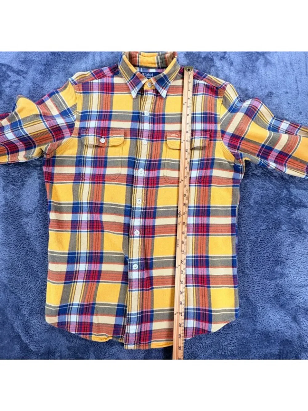 Polo Ralph Lauren Plaid Flannel Shirt Men L Vintage P.R.L. Outfitters Workwear